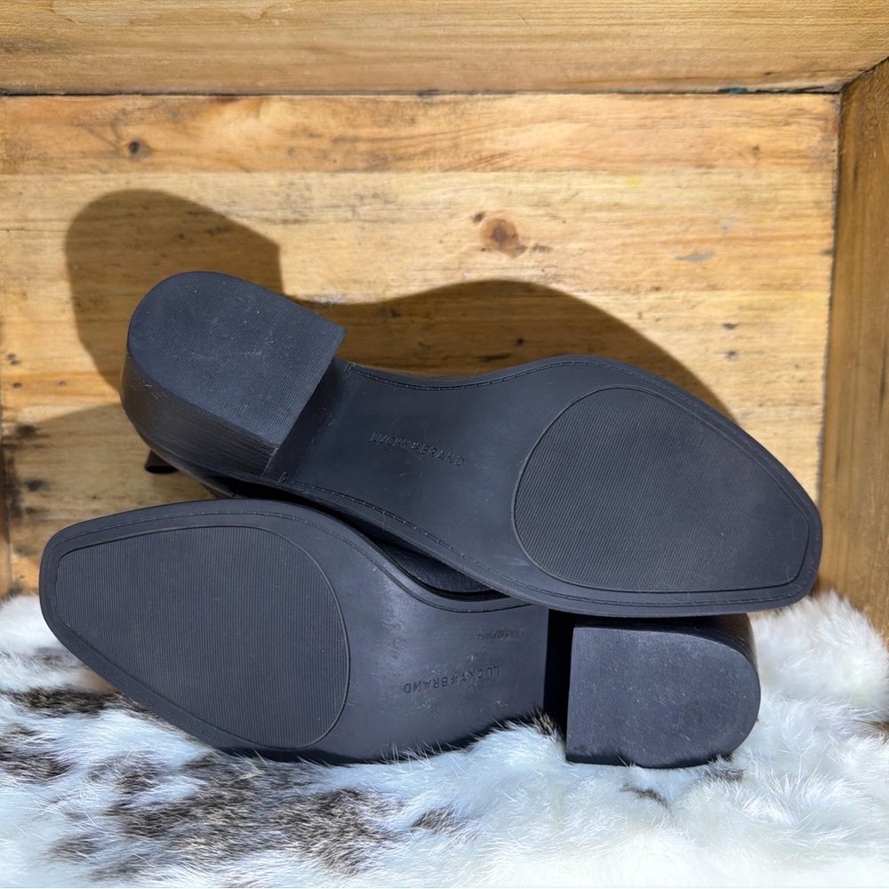 Lucky Brand Sleek Black Ankle Booties - Picture 5 of 10